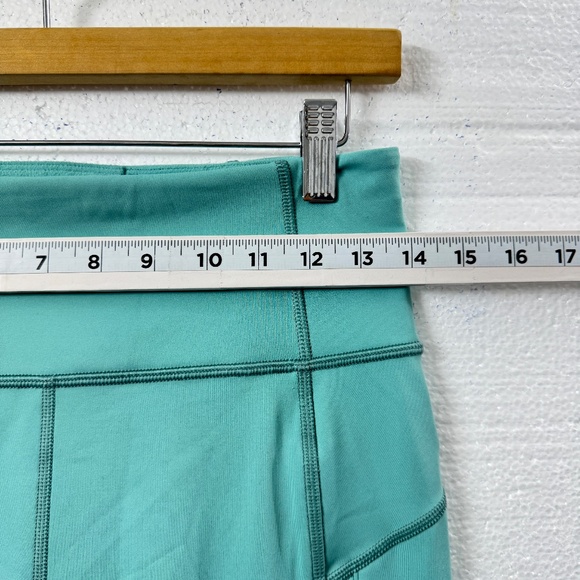 Athleta Rainier Tight Leggings Women Teal High Rise M Cold Weather Active Cozy - Picture 4 of 10